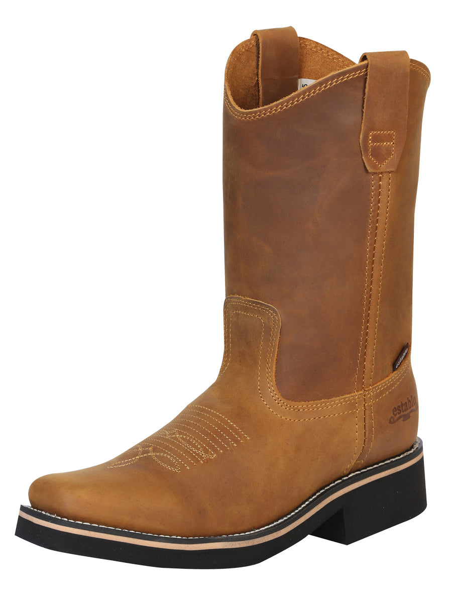 Establo Men's Work Boot - Crazy Leather in Mango
41530