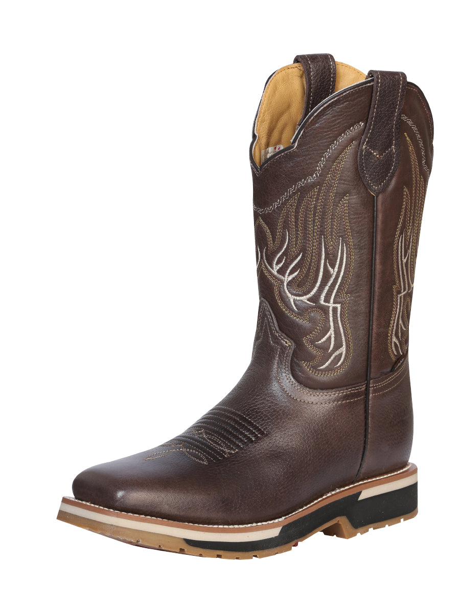 Establo Men's Rodeo Boot - Brown Bovine Grizzly Leather
41539