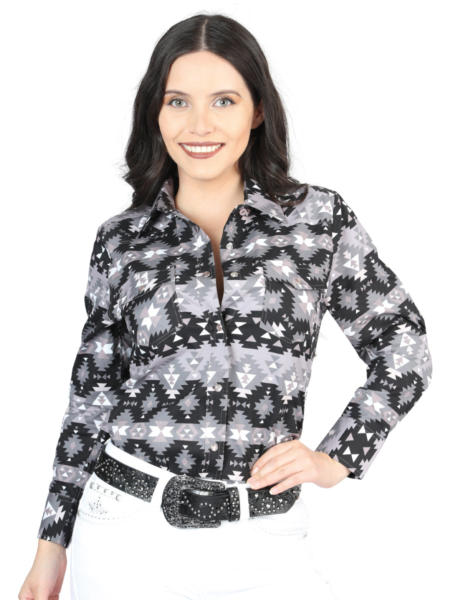 Casual Long-Sleeve Shirt by El General, Black, 44409