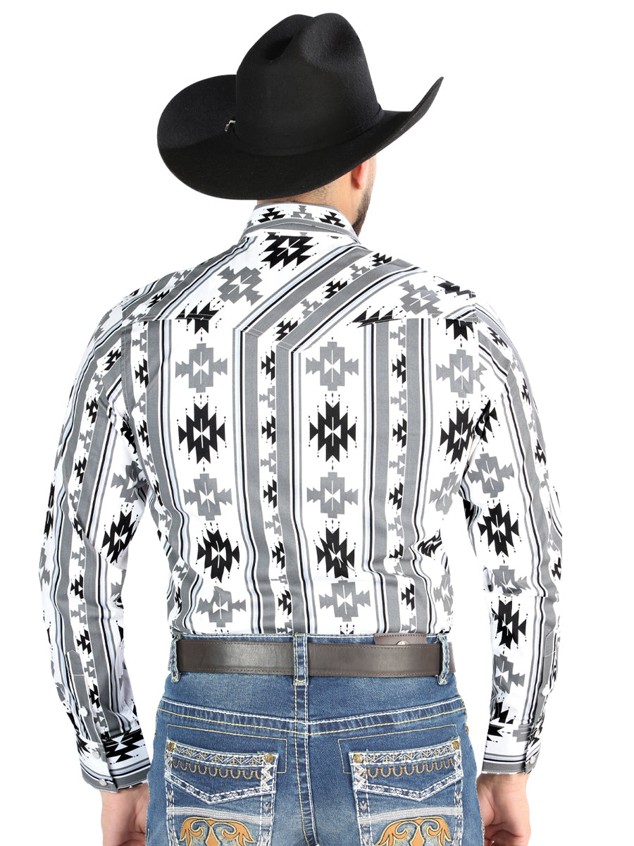 El General - Casual Long Sleeve Shirt - White 44470
