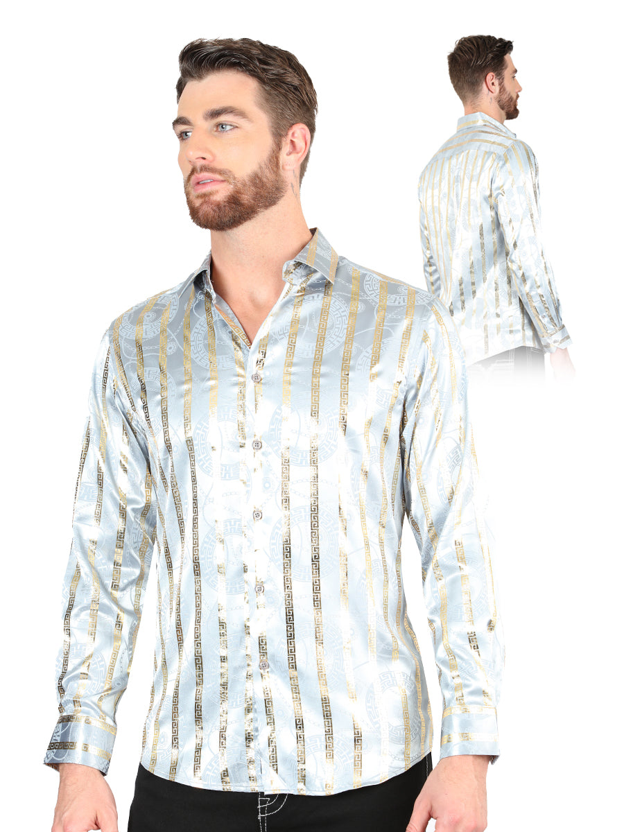 The General Grey/Gold Casual Long-Sleeve Shirt 44578