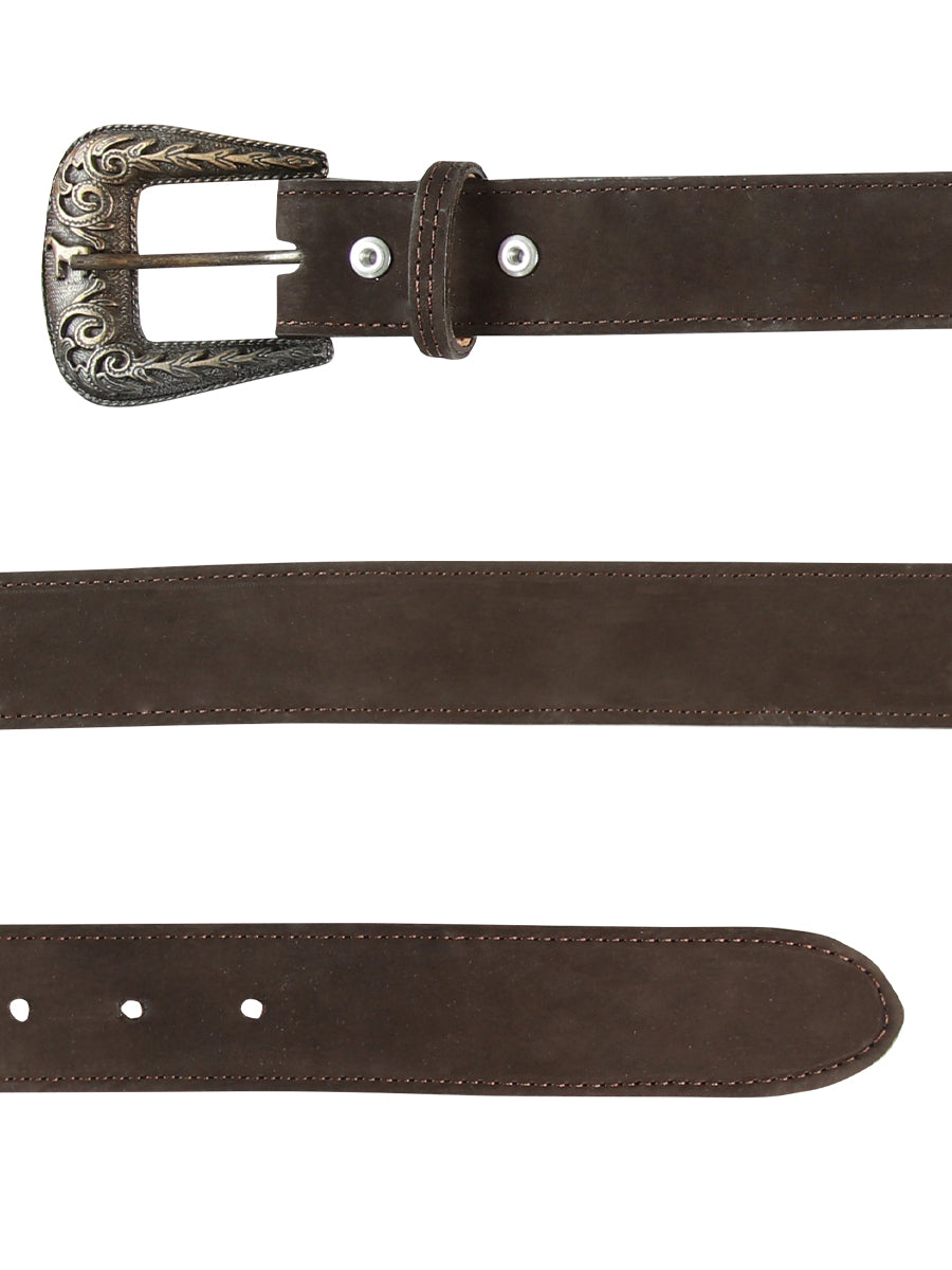 Women's Denim Belt - El General - Nobuck Brown 44646