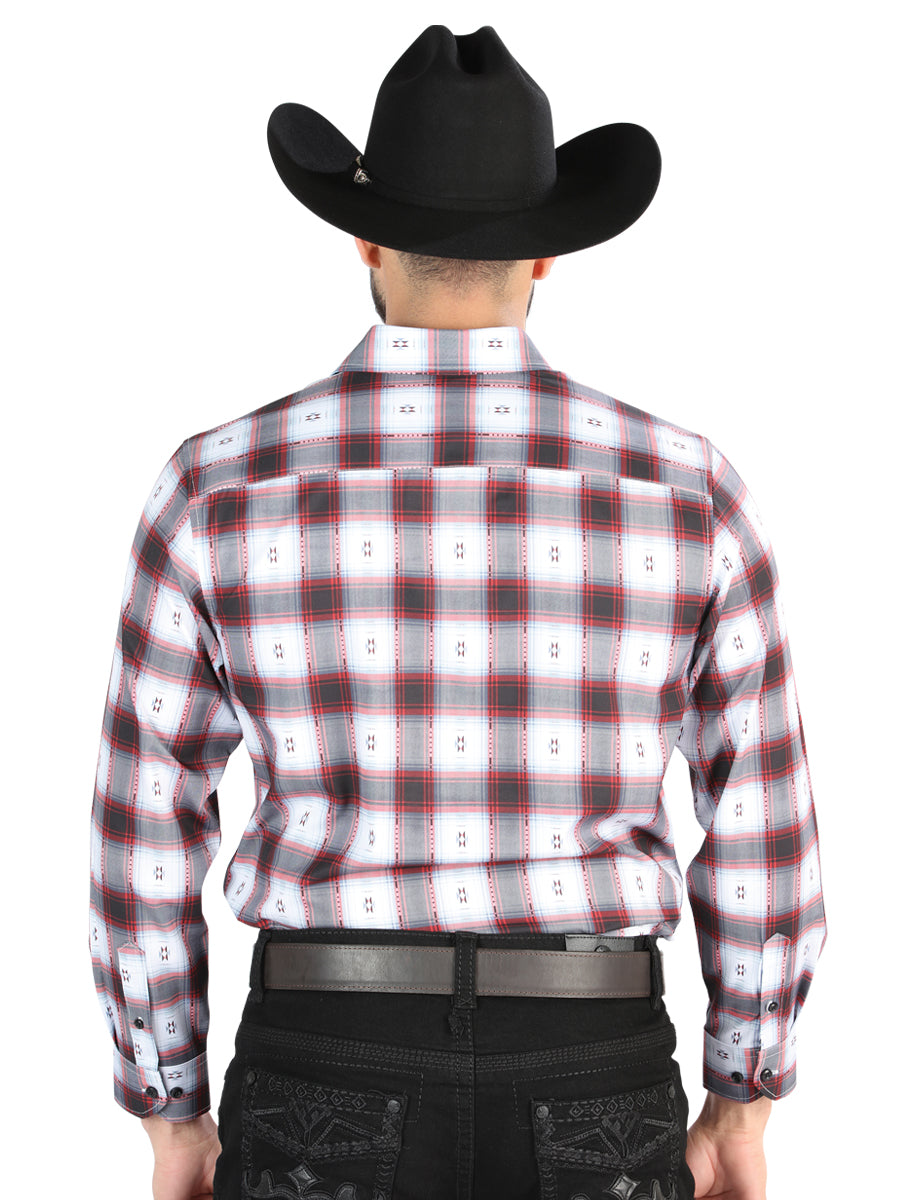 El General - Casual Long Sleeve Shirt - Black/Red 44701