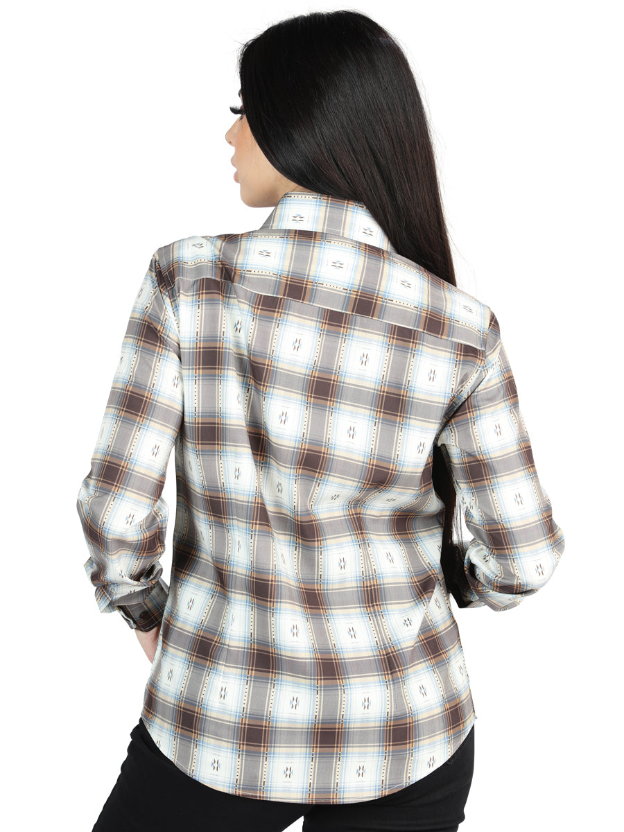 El General - Casual Long-Sleeve Shirt - Brown/Sand 44717