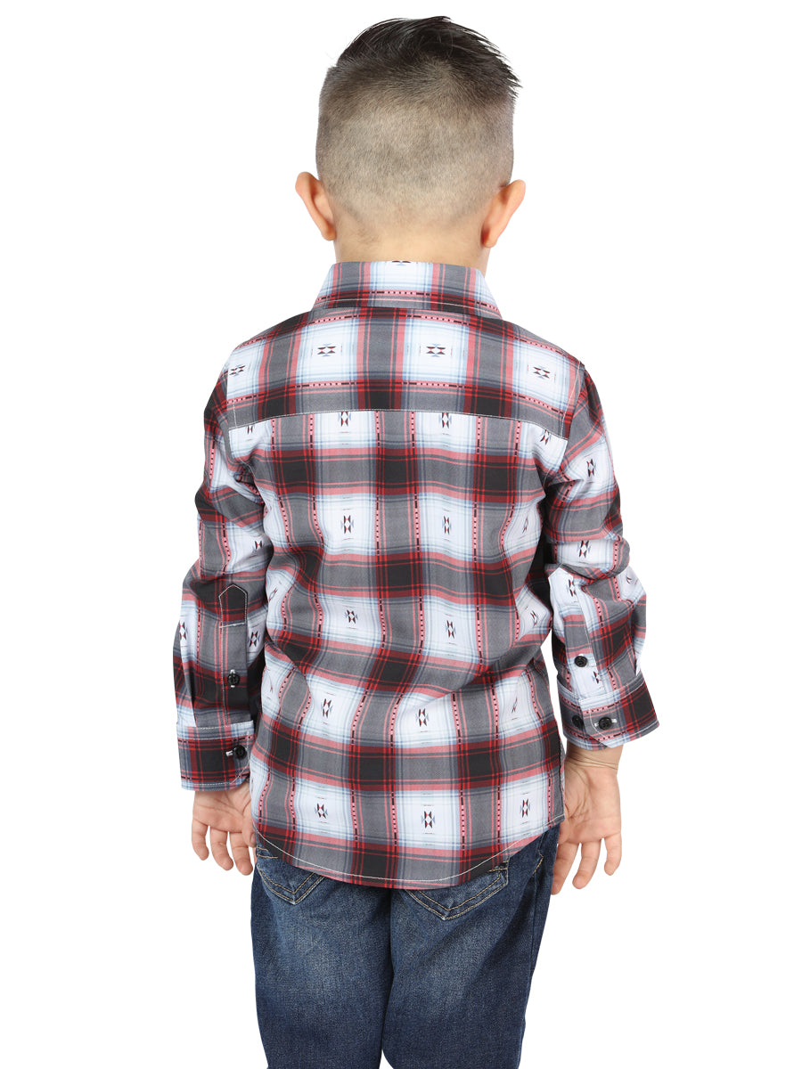 El General Black/Red Casual Long-Sleeve Shirt 44735