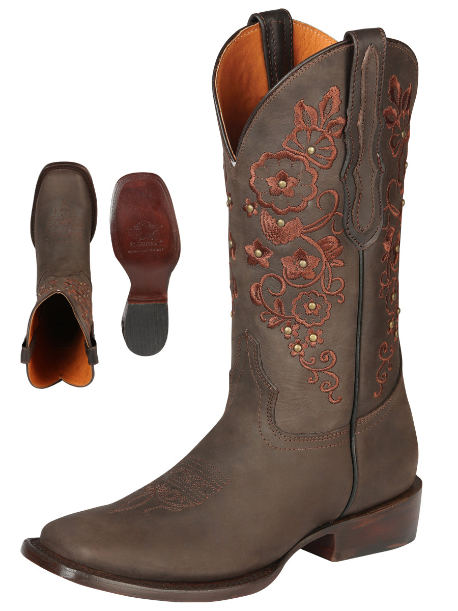 El General Women's Rodeo Boots Crazy Leather - Brown
44847