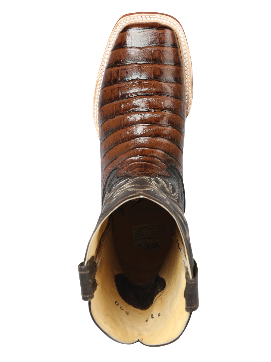 El Señor de los Cielos Men's Rodeo Boot - Imitation Caiman Belly Leather - Brown
44937
