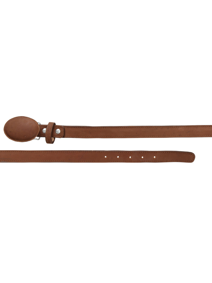 Kids Western Belt - El General Nobuck Oak 45443