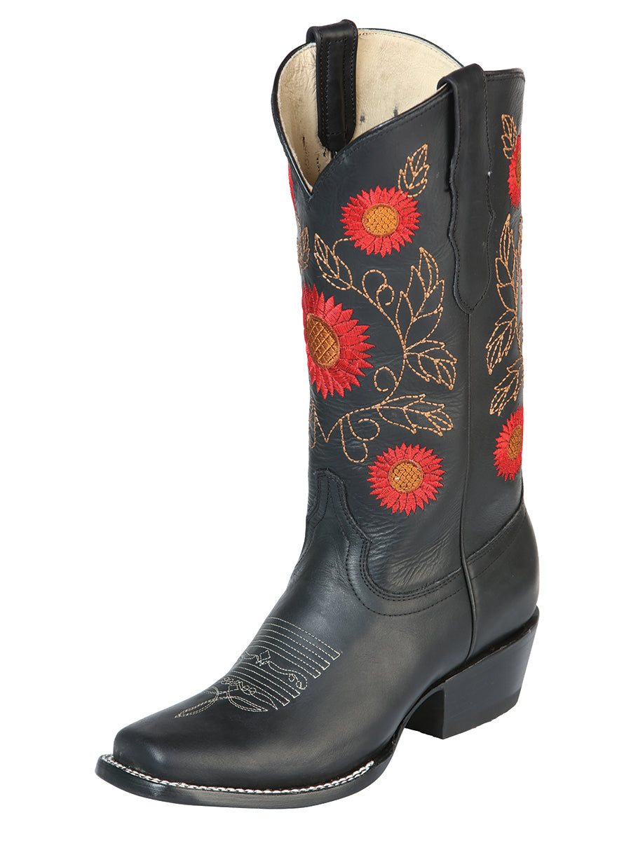 El General Women's Western Boots Crazy Leather
- Black 51163