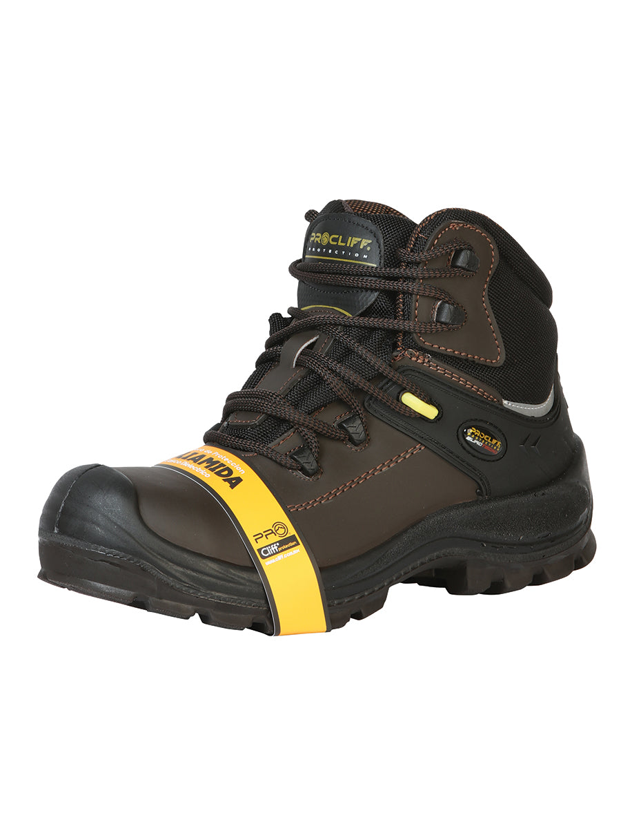 Procliff Protection Lace-Up Work Shoe - Brown 91604