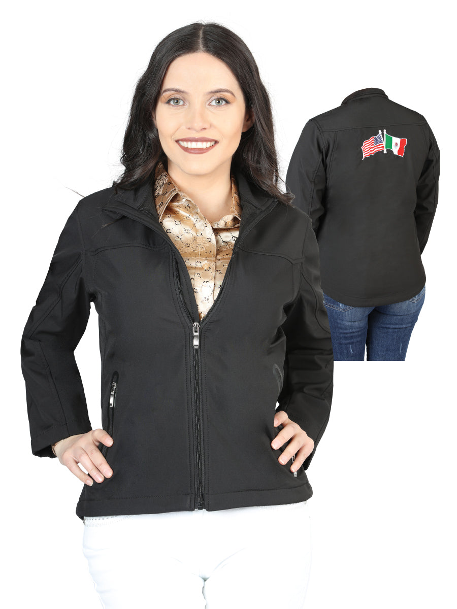 Women's Black Zipper Jacket 127084