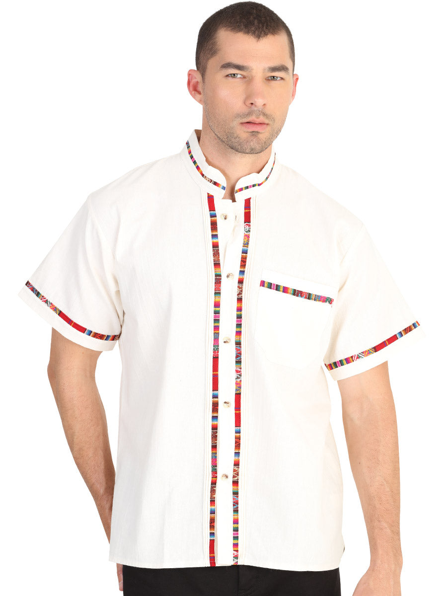 Mexican Artisan Guayabera 100% Cotton Beige 601819