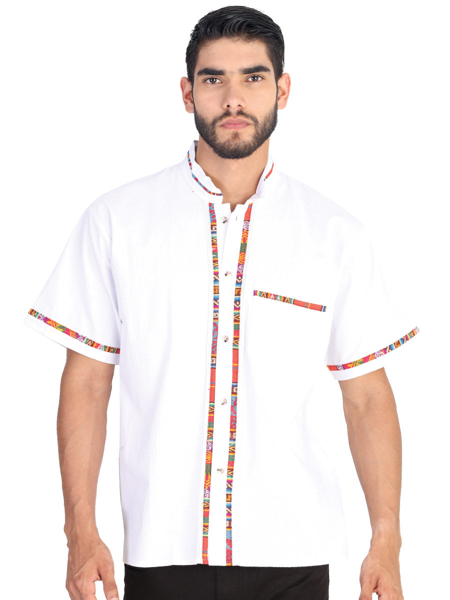 Mexican Artisan Guayabera 100% Cotton White 601822