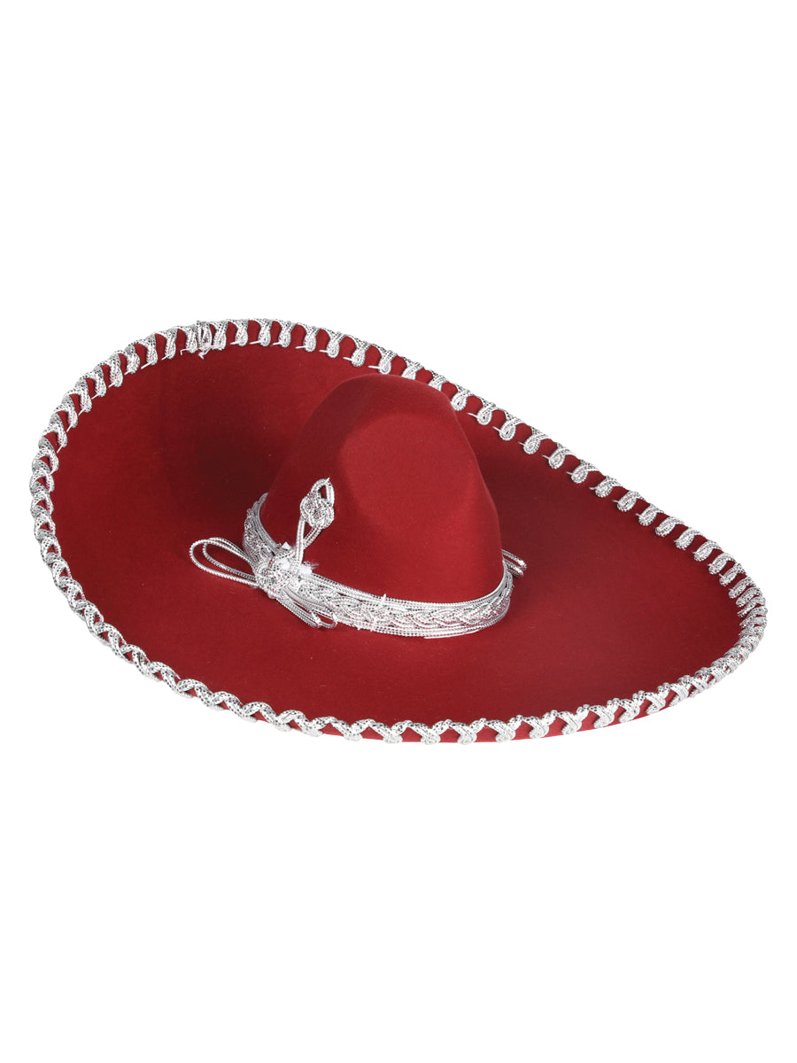 Adult
Mexican Charro Hat, Velvet, Wine/Silver, 602321