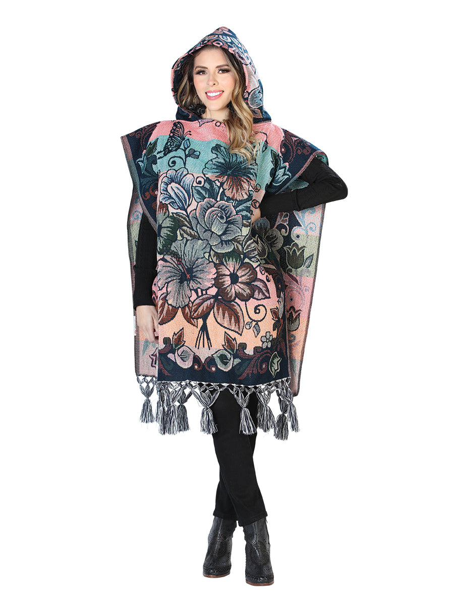 Mexican Artisan Poncho 100% Acrylic Multicolor 603878
