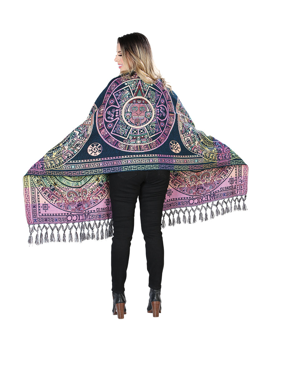 Mexican Artisan Shawl 100% Acrylic Yellow 603890