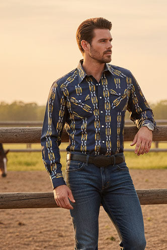 Men's Snap Button Shirt