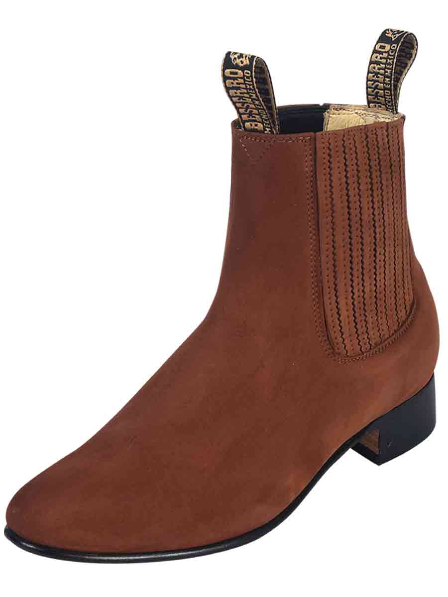 El Besserro Charro Boot - Nubuck Camel 204