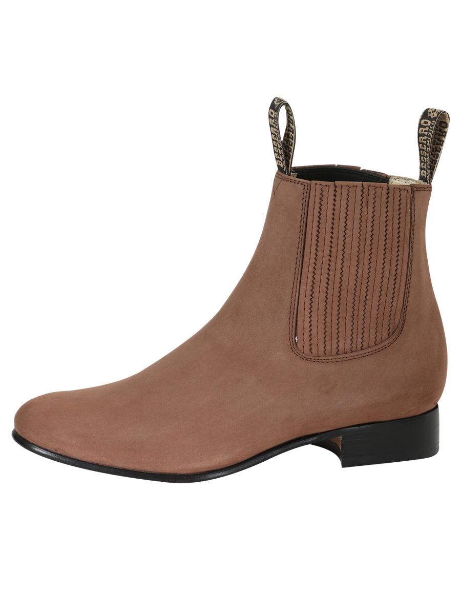 El Besserro Charro Boot - Nubuck Camel 204