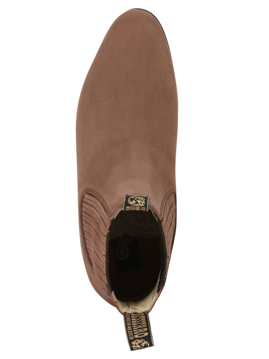 El Besserro Charro Boot - Nubuck Camel 204