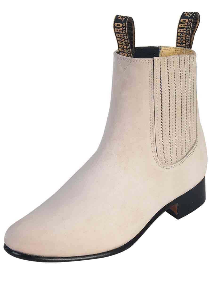 El Besserro Charro Boot - Nubuck Bone 205