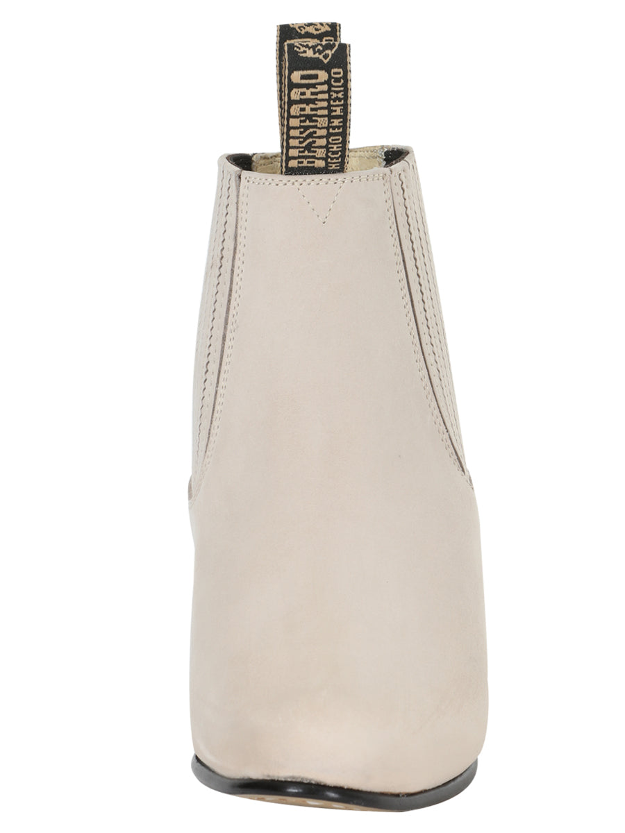 El Besserro Charro Boot - Nubuck Bone 205