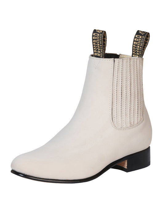 El Besserro Charro Boot - Nubuck Bone 205