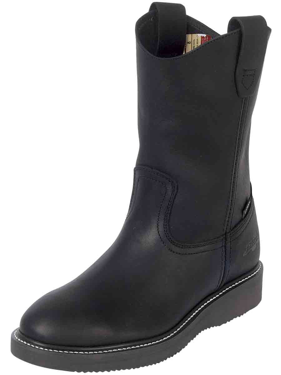 Establo Men's Work Boot Grasso Leather

 - Black 312