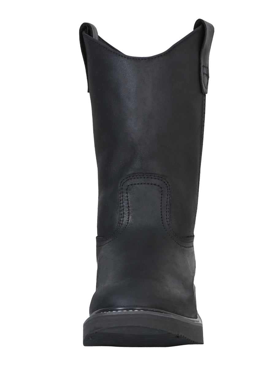 Establo Men's Work Boot Grasso Leather

 - Black 312