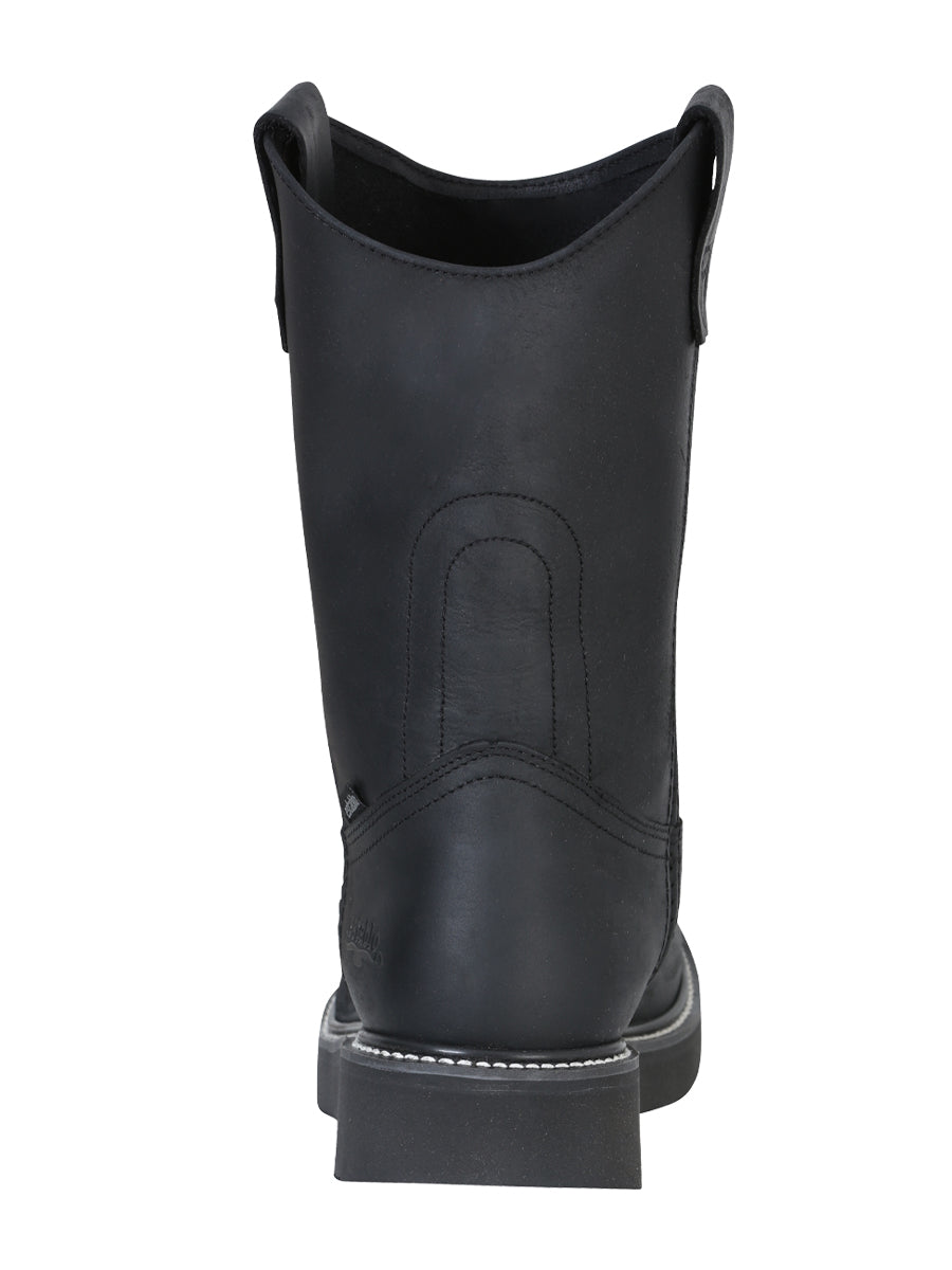 Establo Men's Work Boot Grasso Leather

 - Black 312