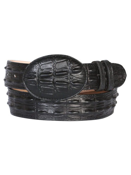Men's Cowboy Belt - Imitation Alligator Tail - Black 707