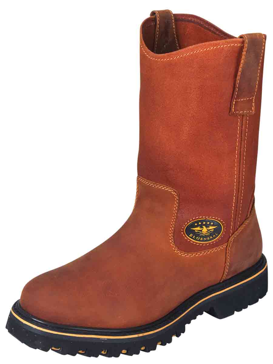 El General Men's Work Boot with Steel Toe - Honey 31329