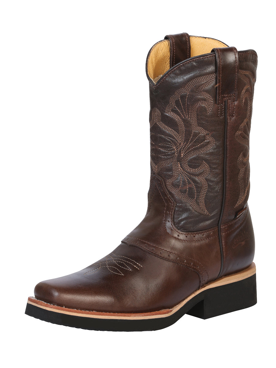 Establo Men's Rodeo Work Boot - Rustic Leather in Brown Dallas

 33557