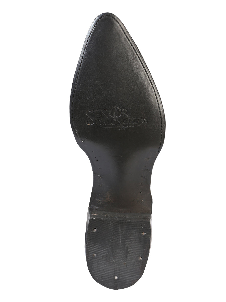 The Lord of the Heavens Men's Western Boot - Ostrich Print Leather - Butter 40837