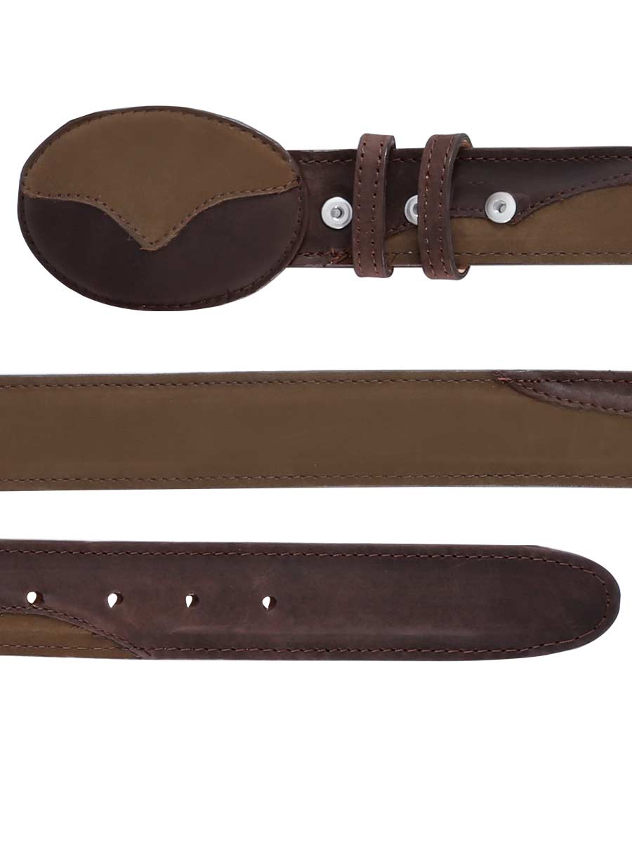 Cowboy Belt - El General - Leather Nubuck Chocolate 41108