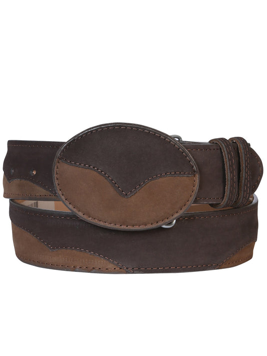 Cowboy Belt - El General - Leather Nubuck Chocolate 41108