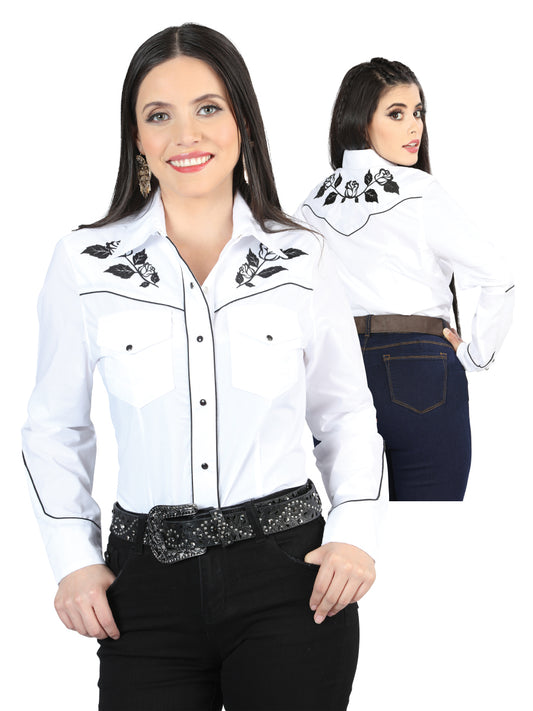 Women's White Embroidered Shirt 42970