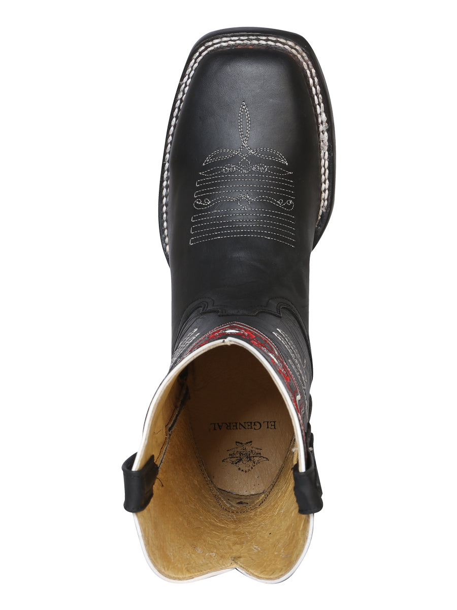 Women's Cowboy Boot El General - Leather Crazy Black 42977