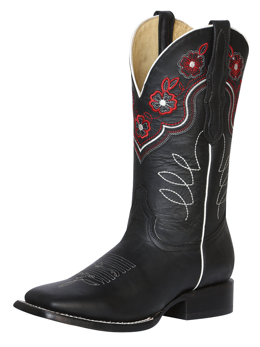 Women's Cowboy Boot El General - Leather Crazy Black 42977