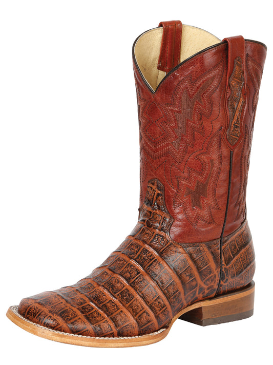 Men's Western Boot Print Caiman Belly 100 Años - Brandy

 43630