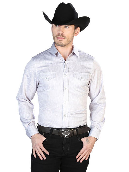 Grey Casual Long Sleeve Shirt 43949