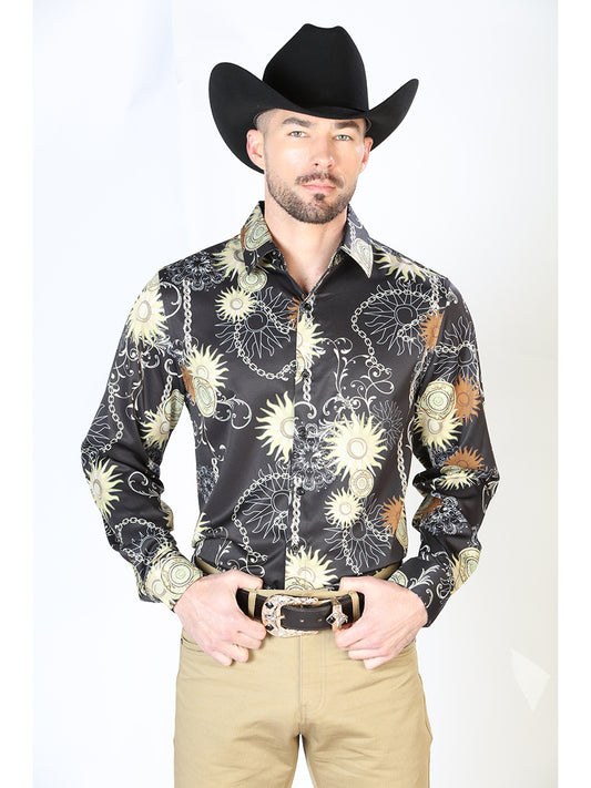 Black Gold  Casual Long Sleeve Shirt 43992