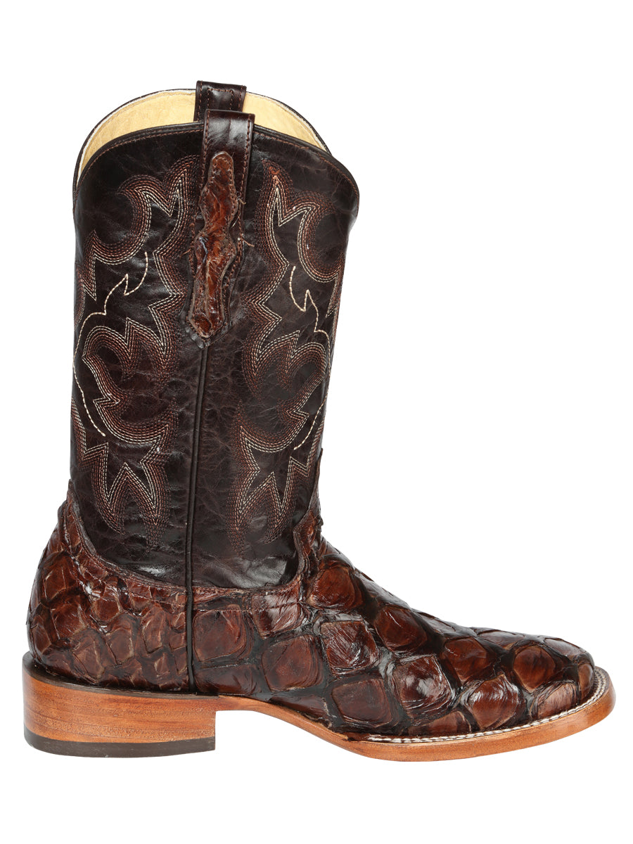 El General Men's Exotic Monster Fish Rodeo Boots - Brown 44116