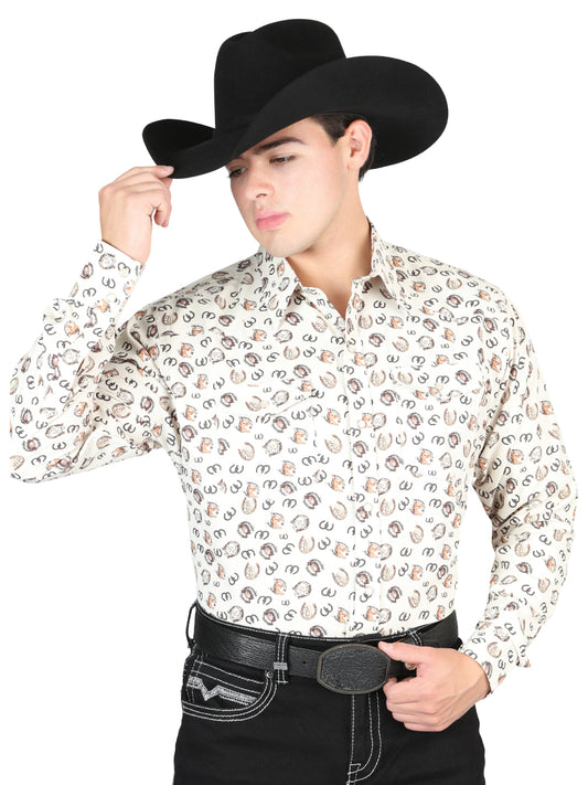 El General Men's Western Long Sleeve Shirt - Beige

 44311