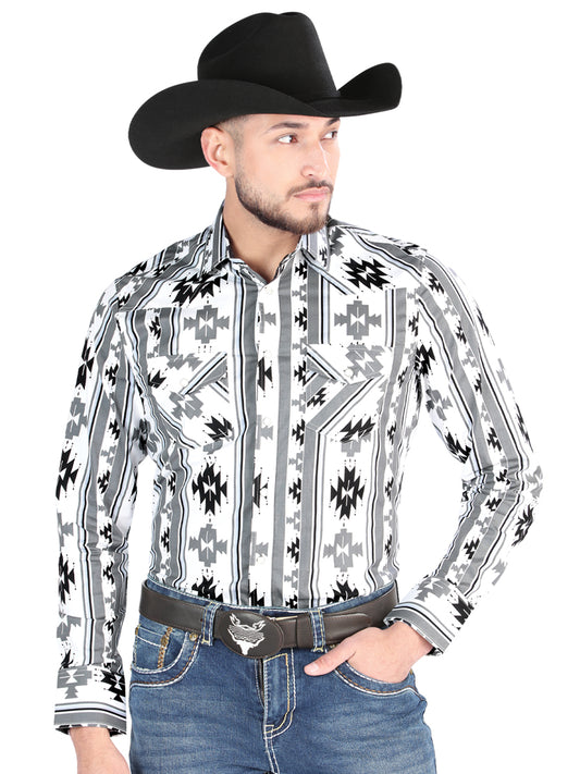 El General - Casual Long Sleeve Shirt - White 44470