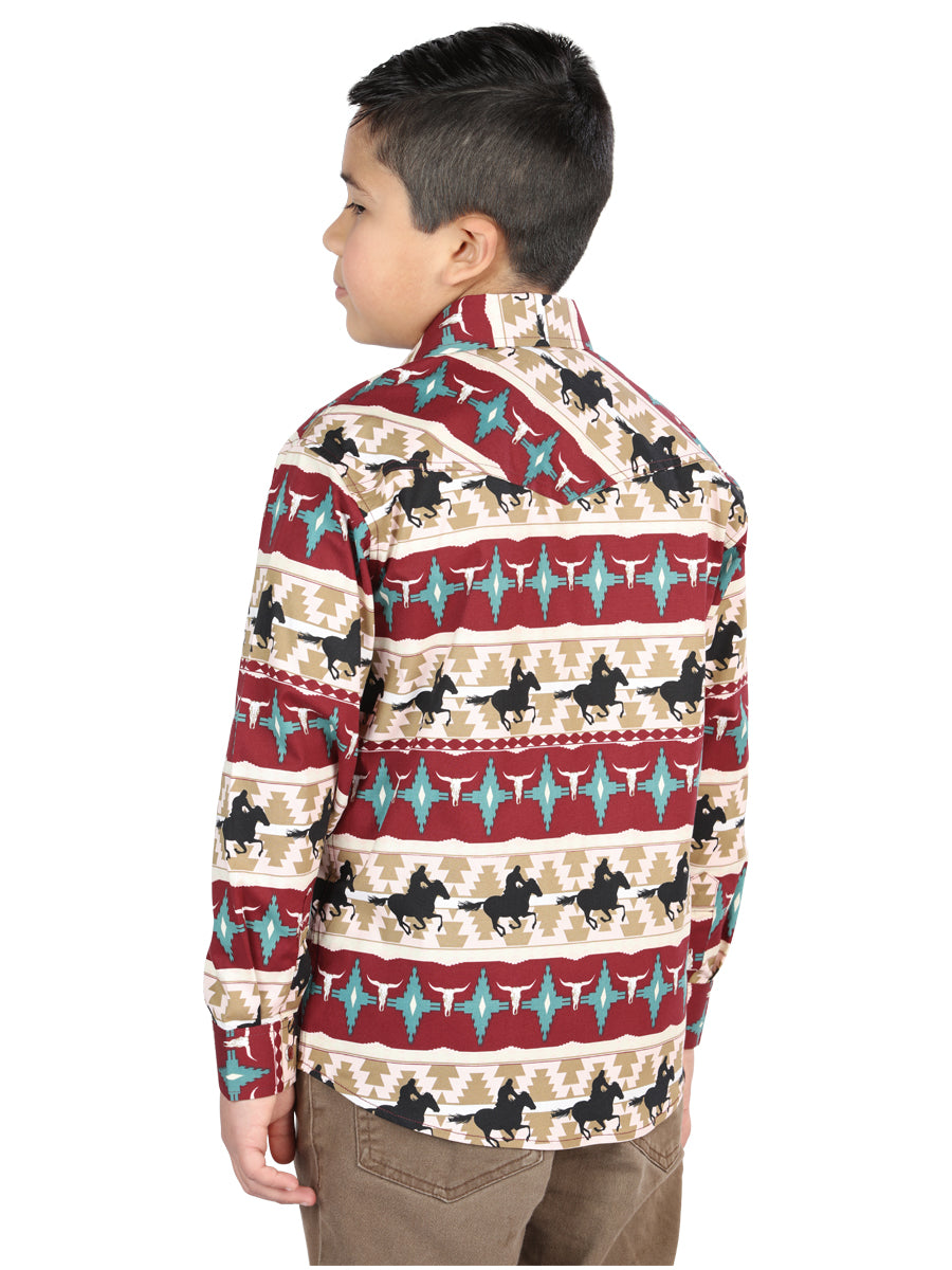 Casual Long-Sleeve Shirt by El General, Ivory, 44492