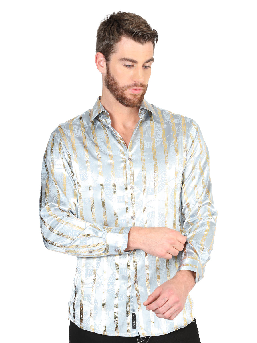The General Grey/Gold Casual Long-Sleeve Shirt 44578