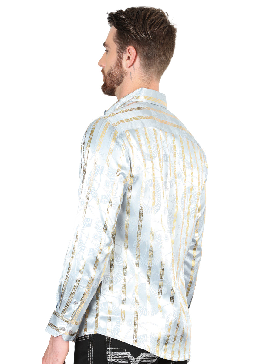 The General Grey/Gold Casual Long-Sleeve Shirt 44578