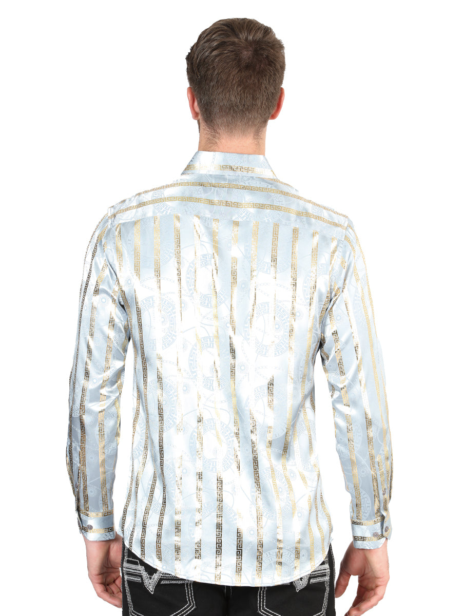 The General Grey/Gold Casual Long-Sleeve Shirt 44578