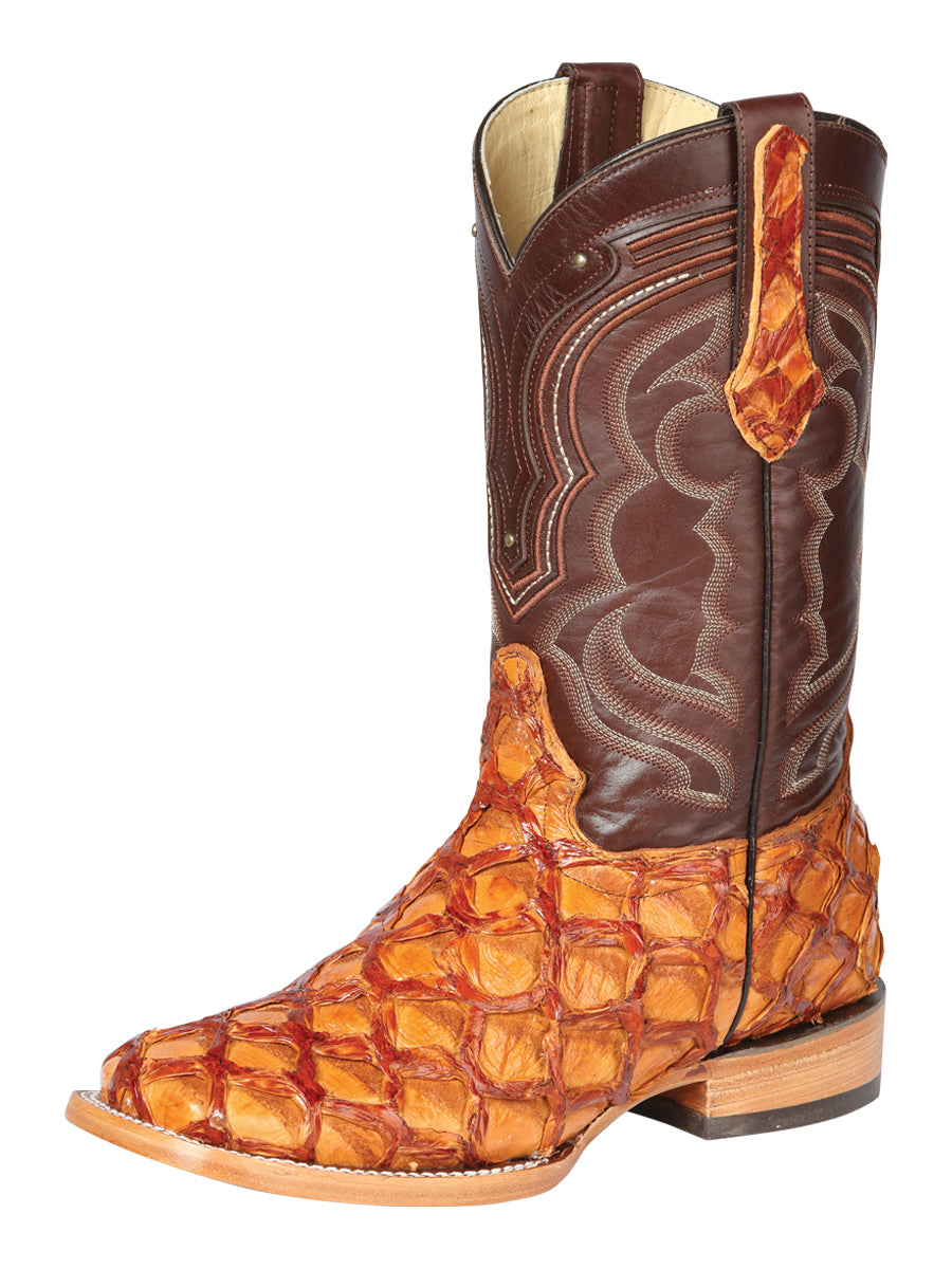 El General Men's Exotic Monster Fish Rodeo Boots - Honey 44606